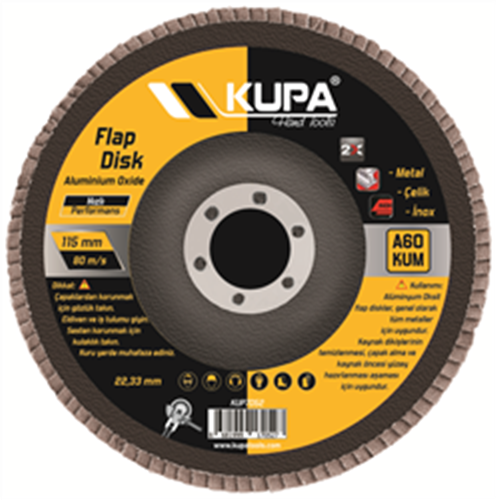 115 MM KUPA FLAP DİSK 40-60-80 KUM 